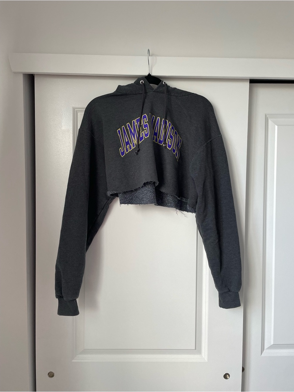James Madison University Champion Cropped Hoodie Sweatshirt